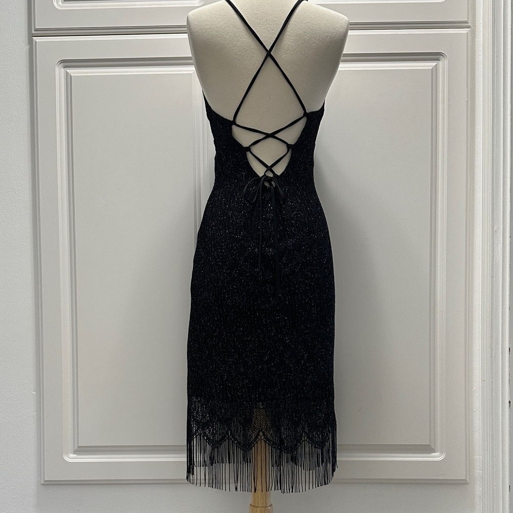 Hourglass Shimmering Black Dress - Picture 5 of 10